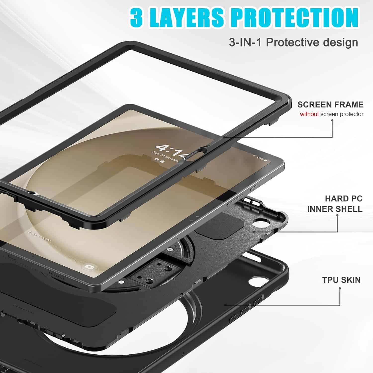 (0.50GParcel)1xCyanBlueHandStrapCaseTabA9+X210 (0.50GParcel)1xCyanBlueHandStrapCaseTabA9+X210